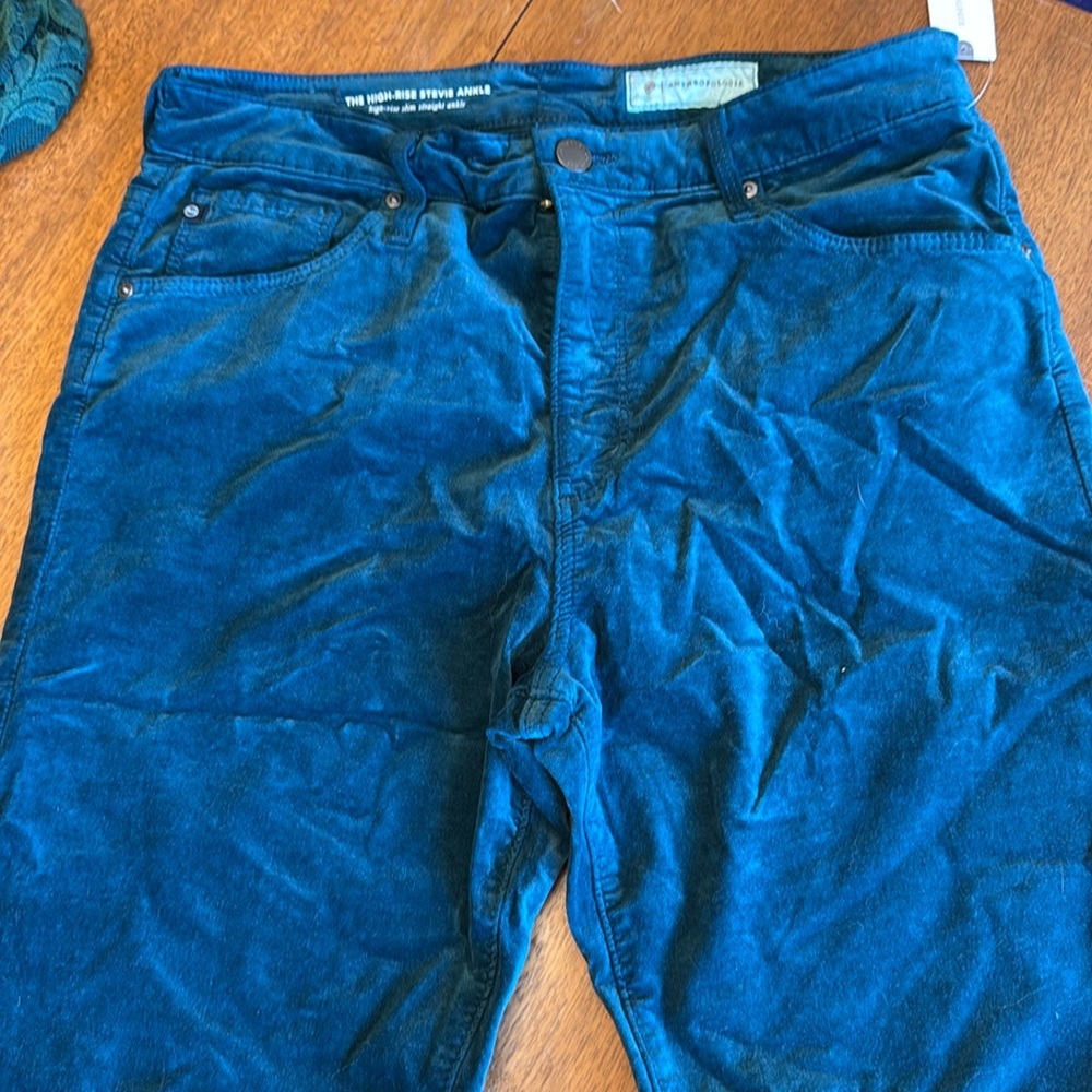 AG jeans + Anthropologie Stevie ankle green jeans sz 30